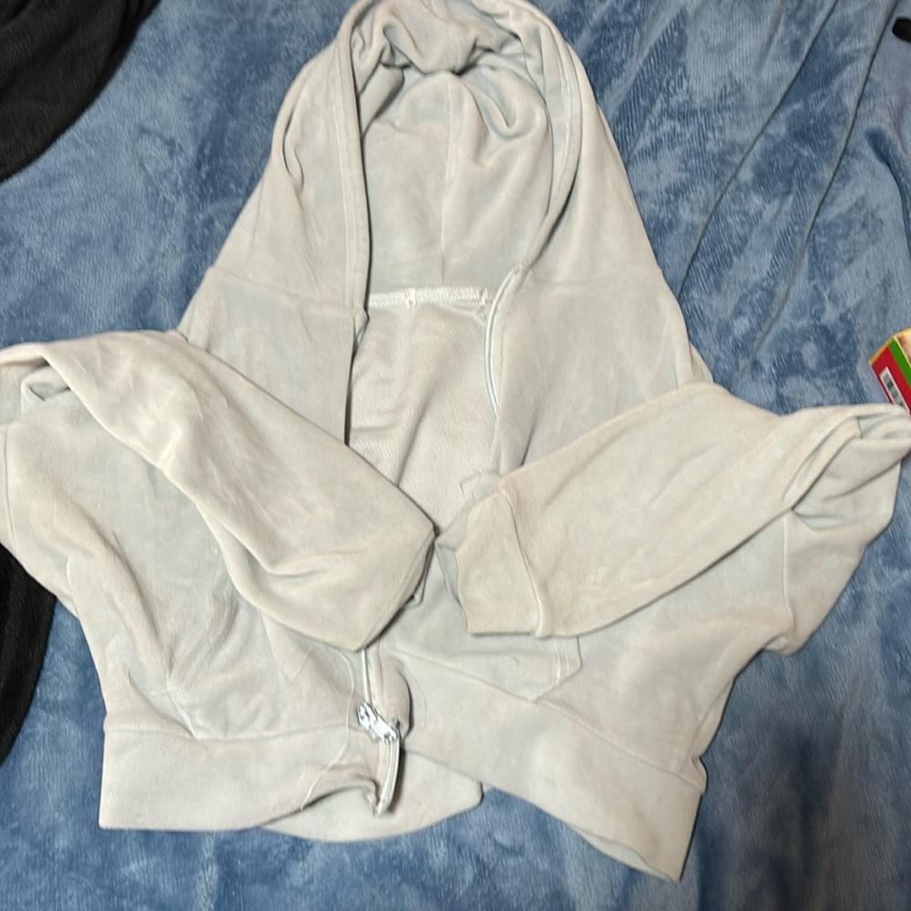 Baby blue zip up jacket